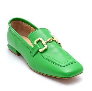 Stem Yeşil Deri  Kadın Günlük Ayakkabı